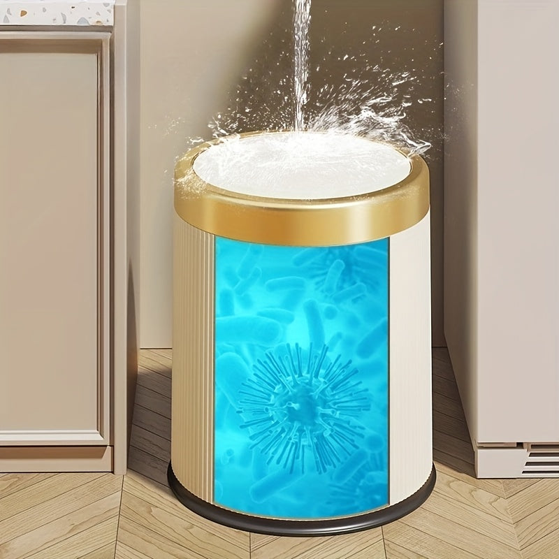 Cestino Ovali di Lusso | Contenitore per Rifiuti con Coperchio a Pressione e Doppio Secchio Interno