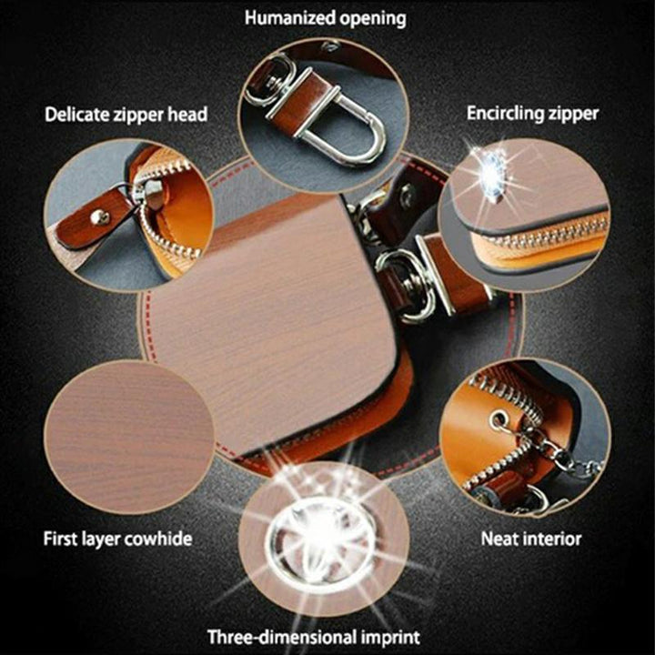Pochette di protezione RFID per chiavi di auto | Bloccante di segnale | Design a doppio scomparto | Pochette compatta per chiavi
