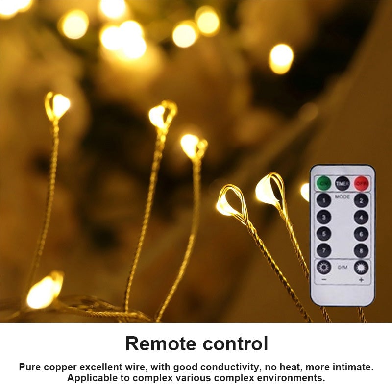 Ghirlanda luminosa a LED in filo di rame | Flessibile, malleabile e impermeabile | Per interni ed esterni