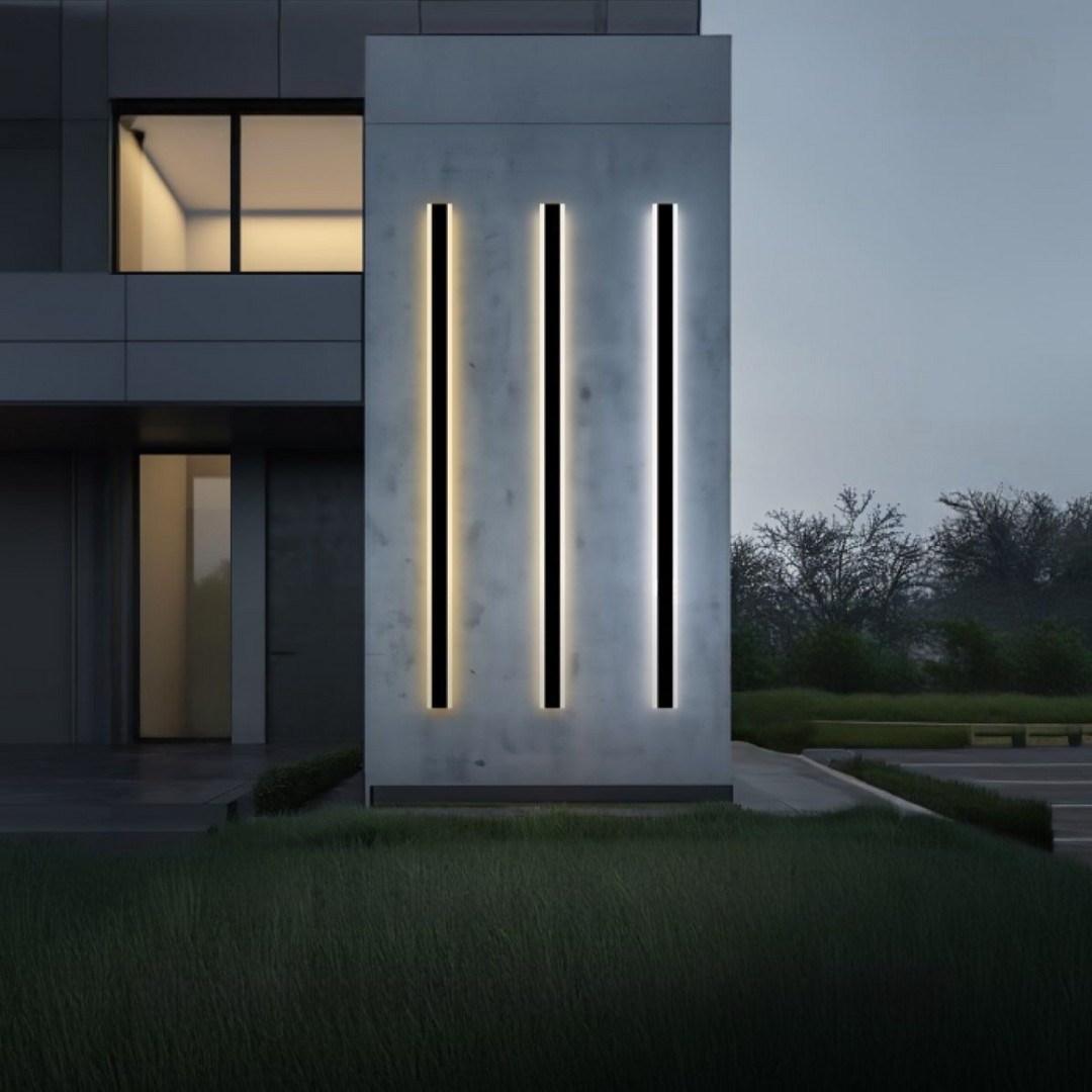 AeroBeam: Applique LED Lineare da Esterno – Lampada da Parete Resistente alle Intemperie in Metallo e Acrilico per Giardino e Corridoio
