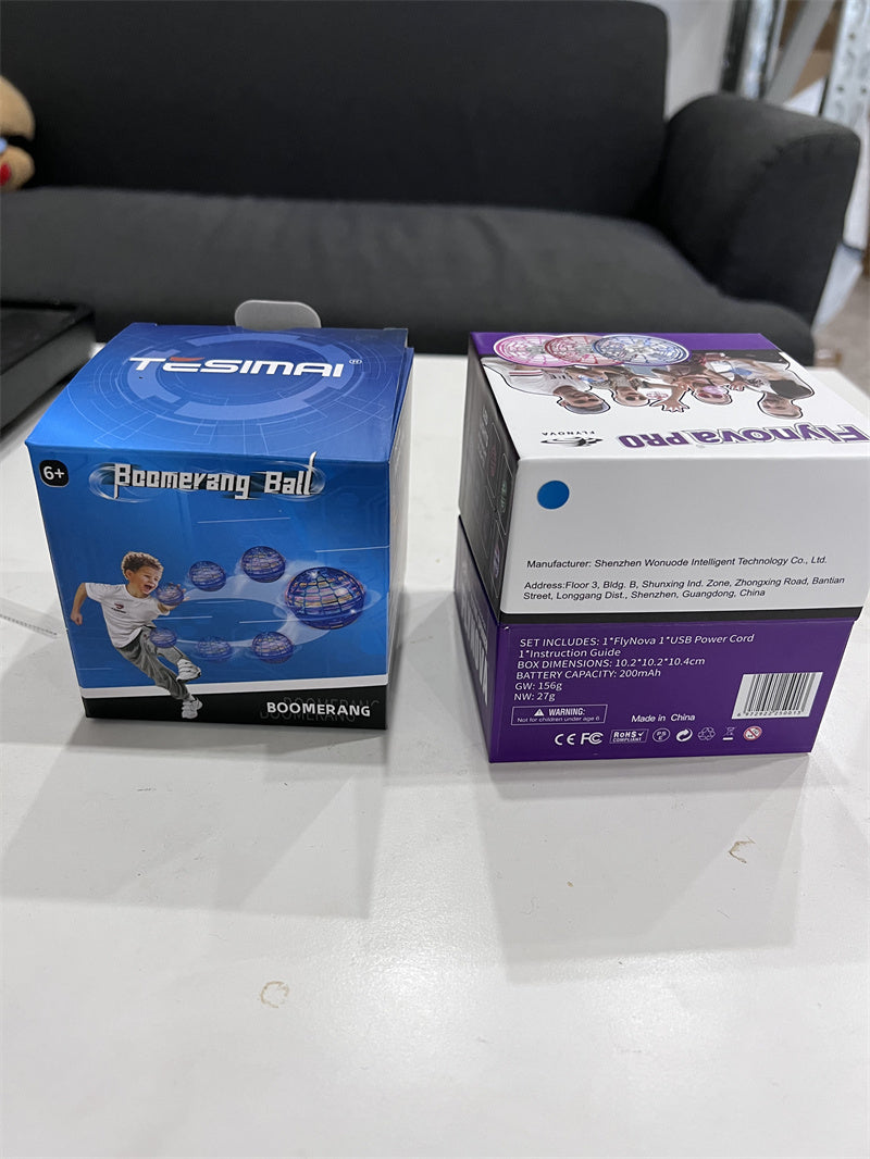 Giocattolo volante Flynova Pro, dron elicottero controllato a mano, mini UFO rotante a 360 gradi con luce, regali per bambini
