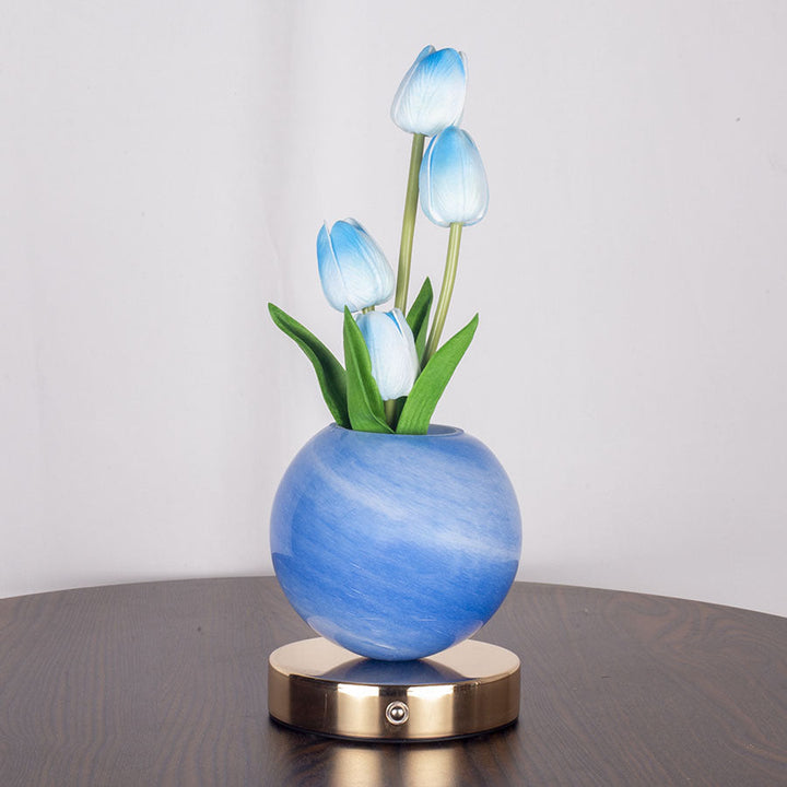 Lampada da tavolo a LED a forma di tulipano