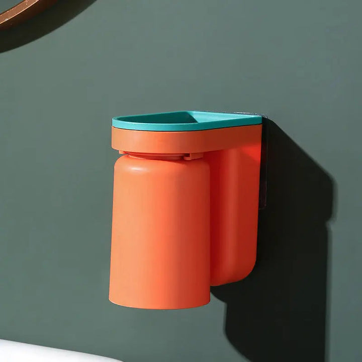 Supporto per spazzolino da denti adesivo | Plastica ABS | Con sistema di goccia | Senza foratura