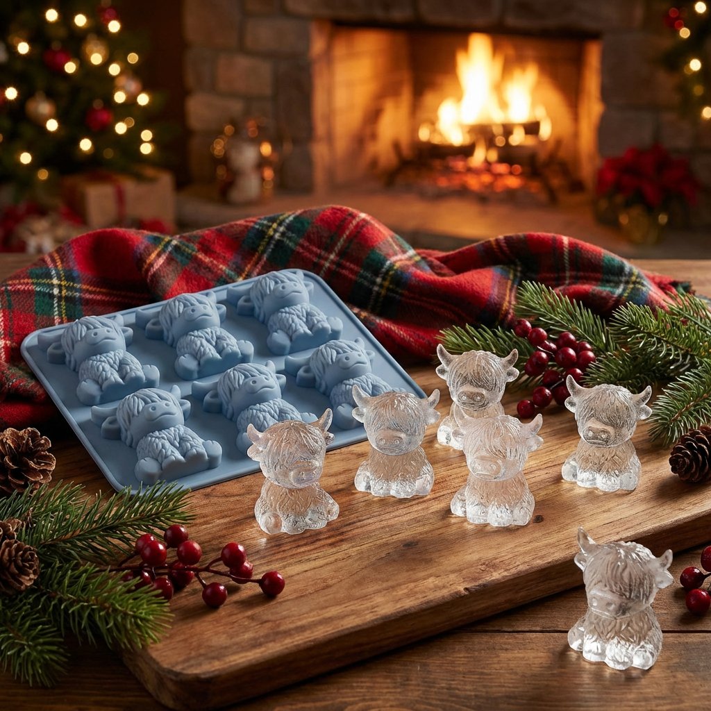 FrostMoo™ – Stampo per Ghiaccio 3D con Bestiame delle Highlands Scozzesi