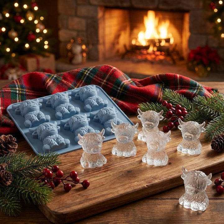 FrostMoo™ – Stampo per Ghiaccio 3D con Bestiame delle Highlands Scozzesi