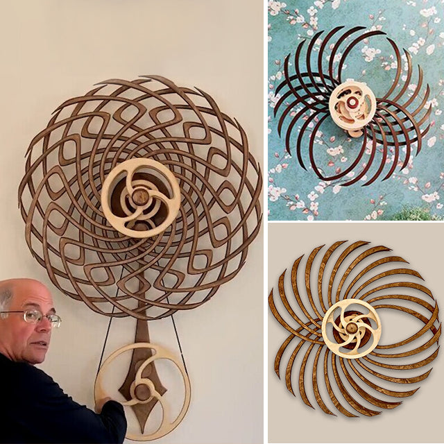 Scultura in legno cinetico | Decorazione murale animata &amp; oggetto d&
