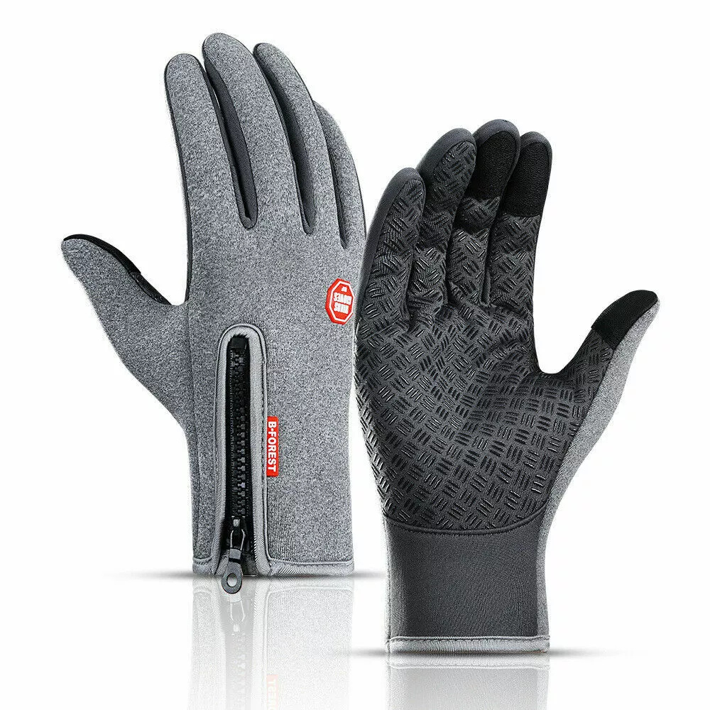 Guanti termici invernali con touchscreen – antivento e idrorepellenti, guanti unisex antiscivolo per ciclismo e clima freddo
