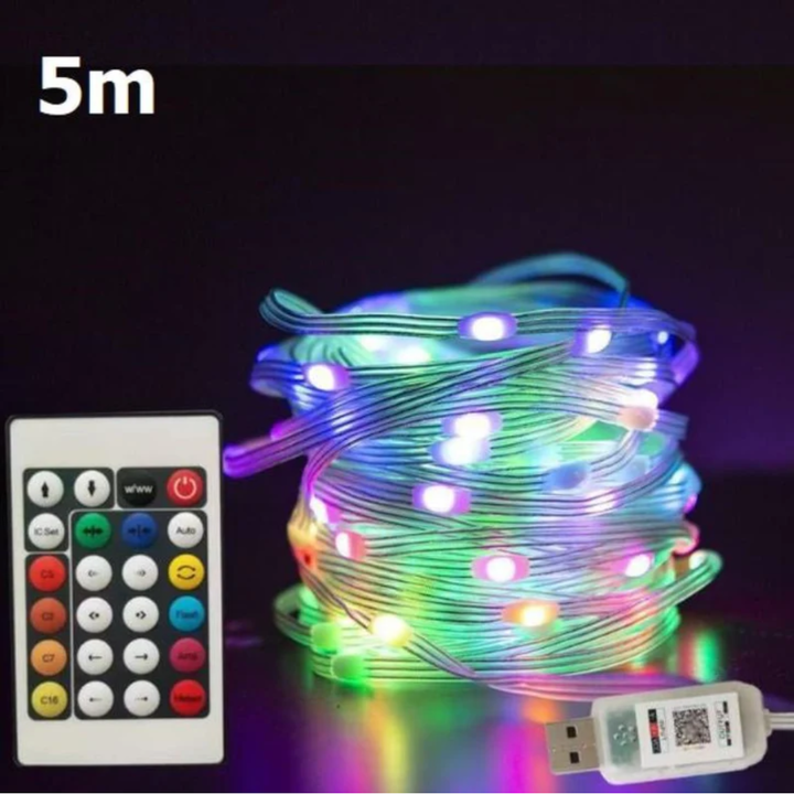 GlowVibe™ – Ghirlande LED colorate con telecomando