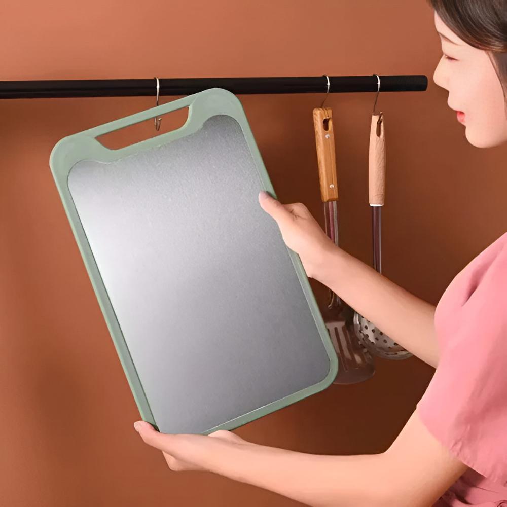 Tagliere in Acciaio Inossidabile Doppio Lato Elegante