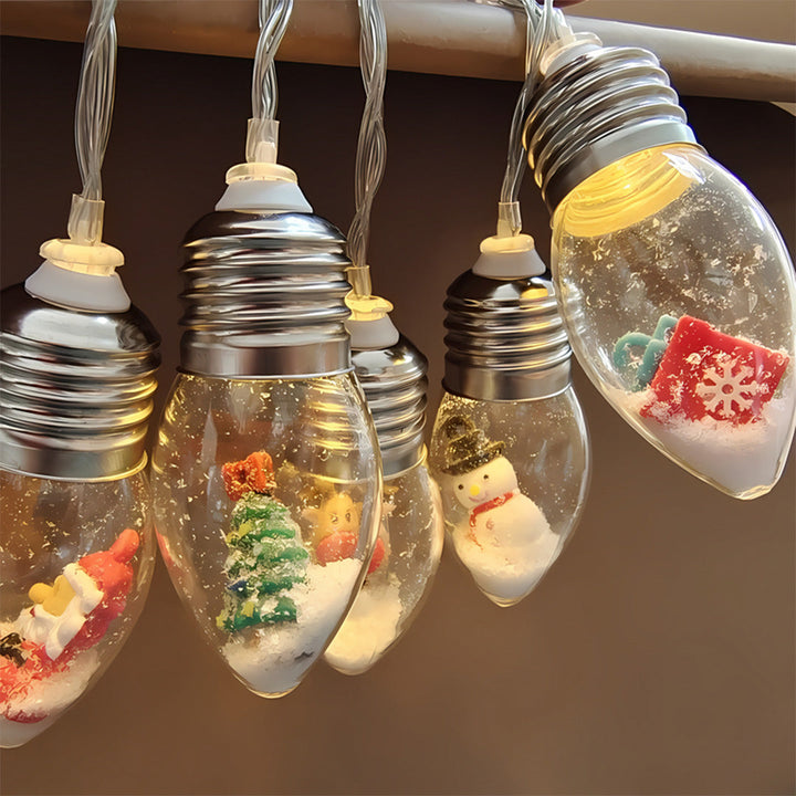 FrostGlow™ – Ghirlanda LED di Natale con Palline di Neve