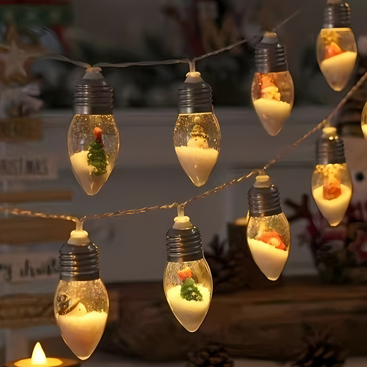 FrostGlow™ – Ghirlanda LED di Natale con Palline di Neve
