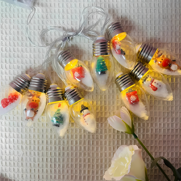 FrostGlow™ – Ghirlanda LED di Natale con Palline di Neve