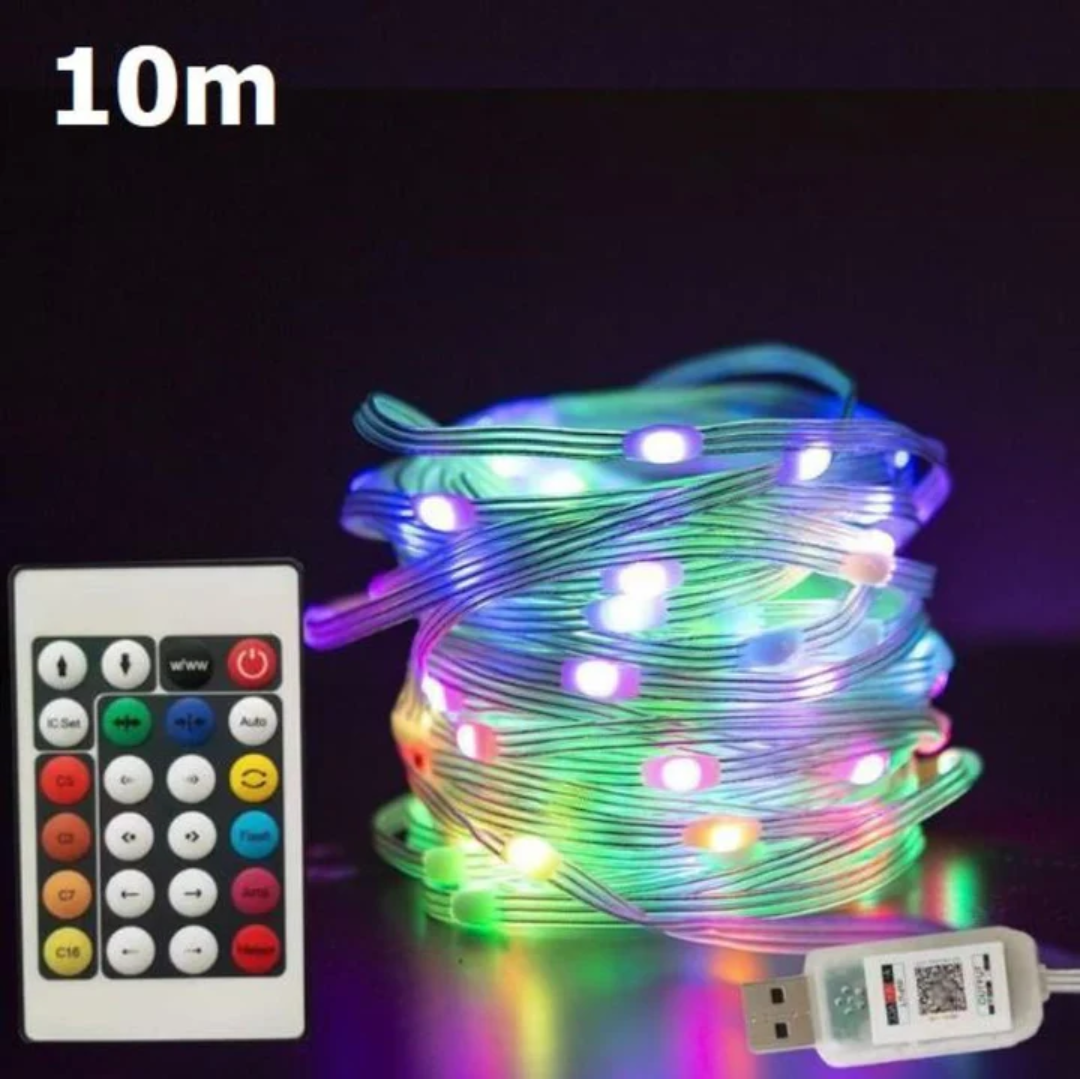 GlowVibe™ – Ghirlande LED colorate con telecomando