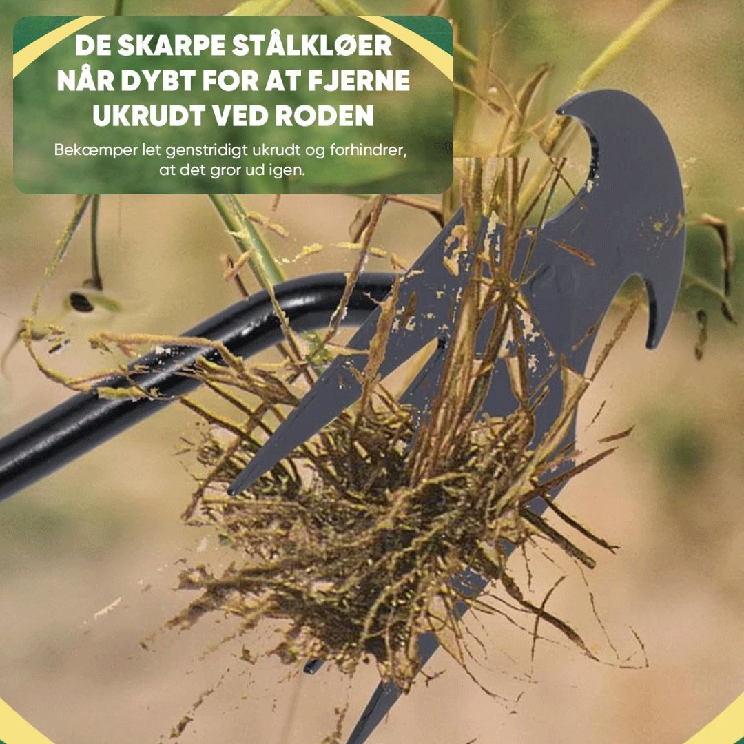 RootRake™ – Outil de désherbage multifonction à 4 dents