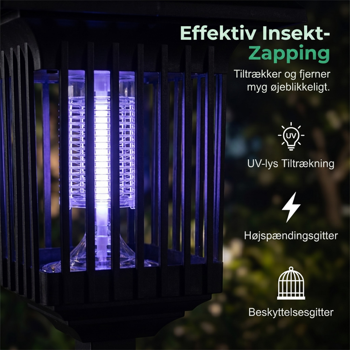 BuzzLight™ – 2-en-1 Lampe de Jardin Solaire et Tueur de Moustiques