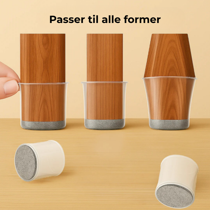 SilentGlide™ – Protezioni premium per piedi di sedia