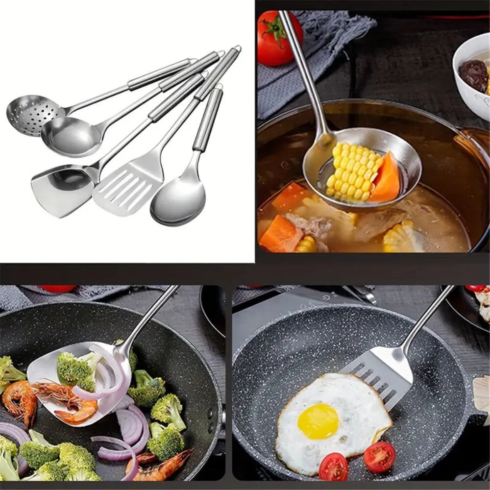Utensili da Cucina in Acciaio Inossidabile | Set da 5 pezzi