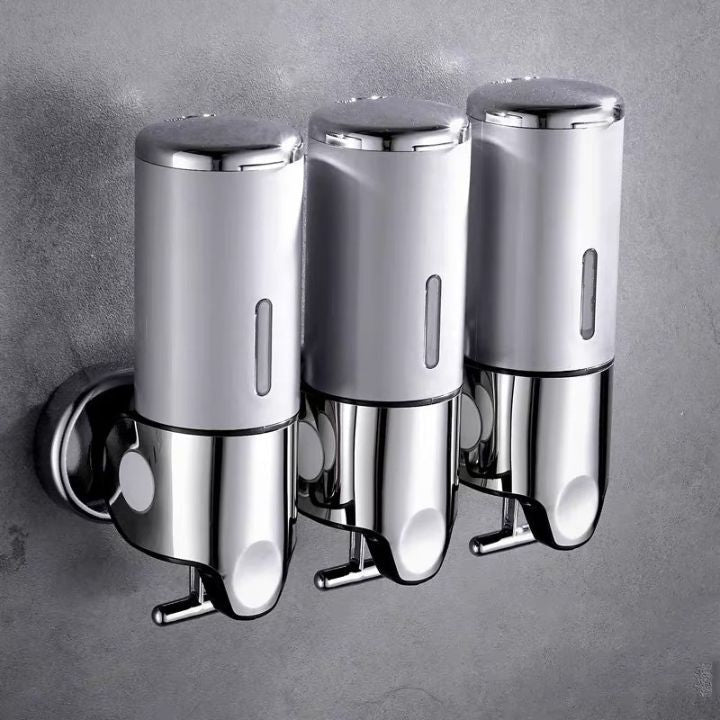 Distributore di sapone da parete | Acciaio inossidabile &amp; ABS | Design moderno | Salvaspazio &amp; Ricaricabile