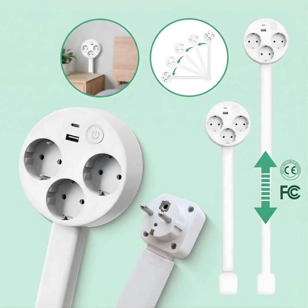 FlexPlug™ – Hub di estensione di corrente multi-prese regolabile