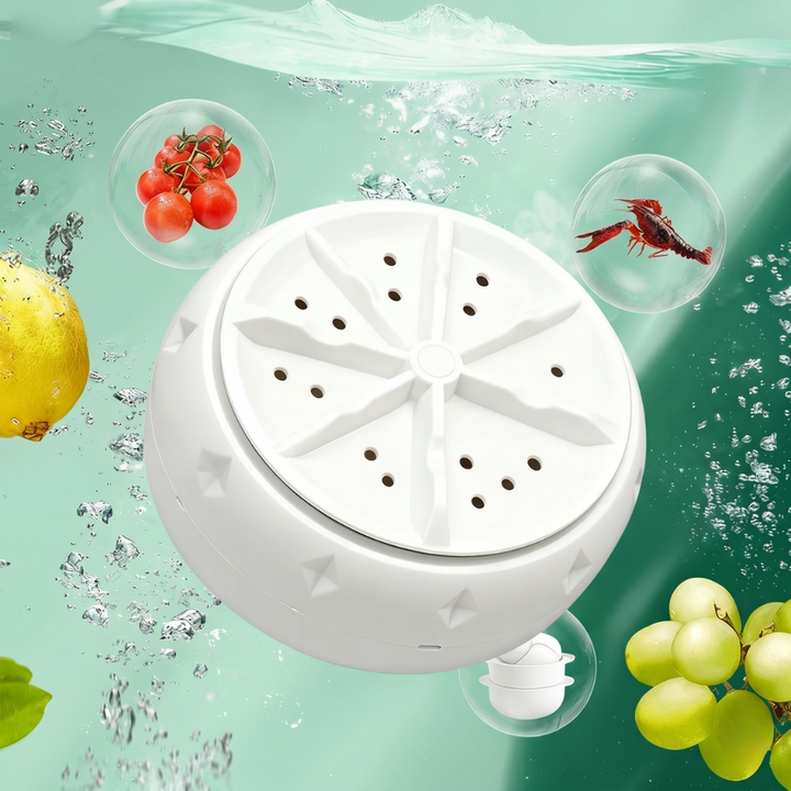 PureSpin™ – Pulitore Ultrasuoni Portatile per Abbigliamento e Alimenti