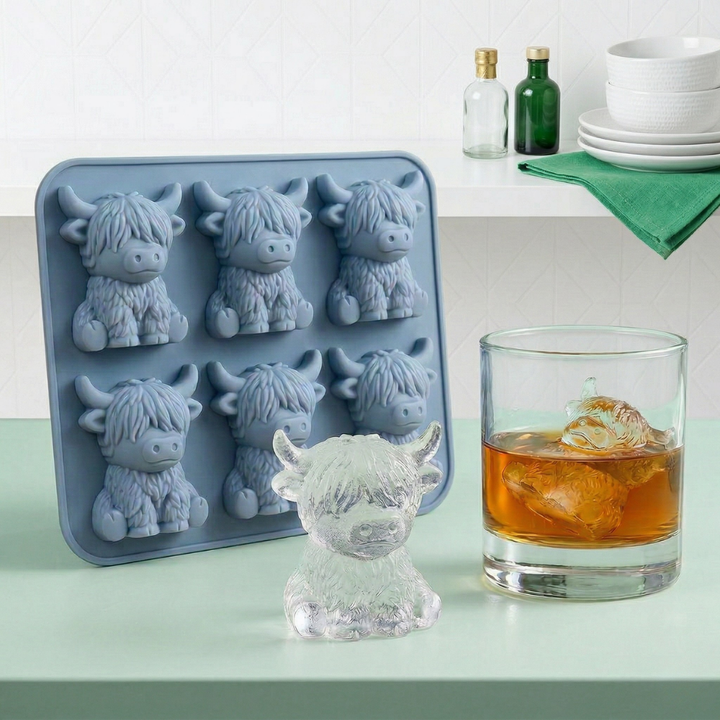 FrostMoo™ – Stampo per Ghiaccio 3D con Bestiame delle Highlands Scozzesi