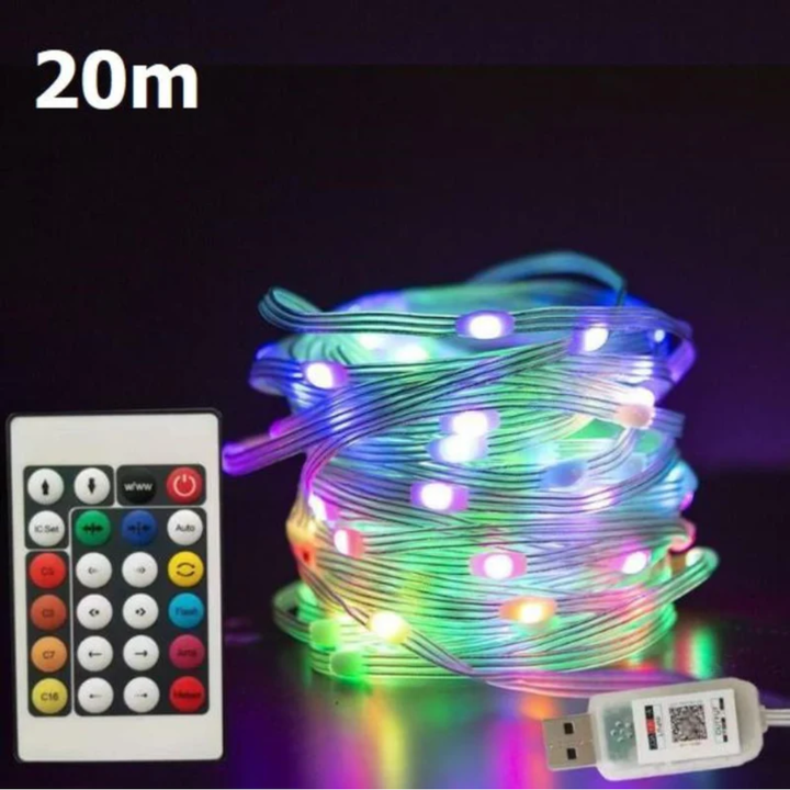 GlowVibe™ – Ghirlande LED colorate con telecomando