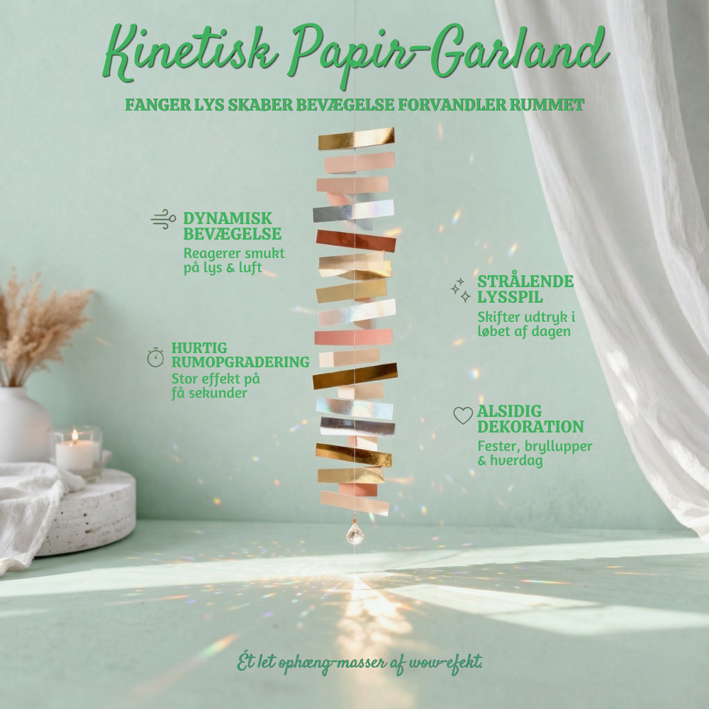 PrismStrips™ – Ghirlanda in Carta Riflettente Kinetica