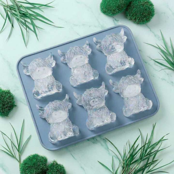 FrostMoo™ – Stampo per Ghiaccio 3D con Bestiame delle Highlands Scozzesi