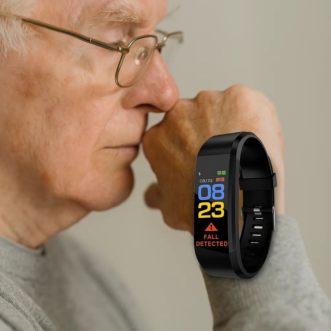 GuardianTime | Orologio Intelligente per Anziani – Rilevamento delle Cadute – Monitoraggio della Salute – Tracker GPS – Sicurezza per Anziani