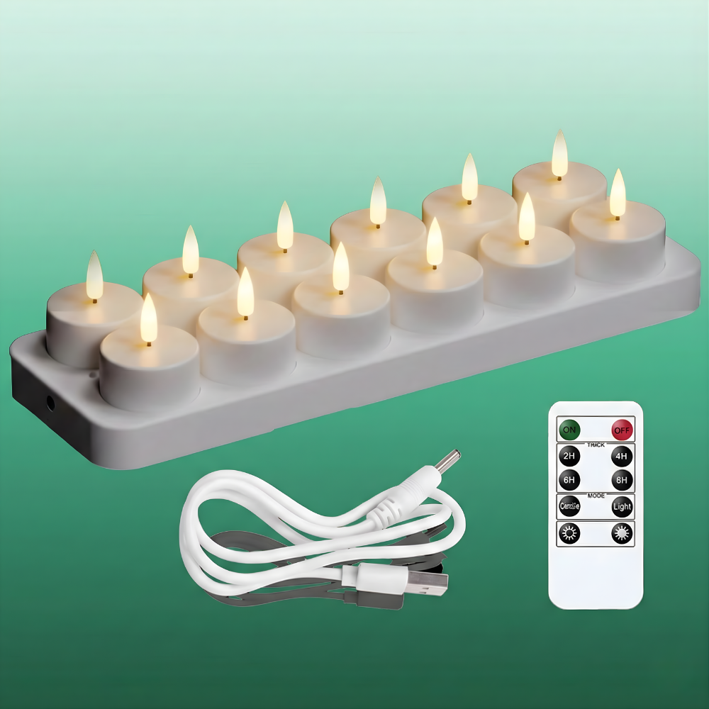 LumaFlick™ – Set di candele LED ricaricabili senza fiamma