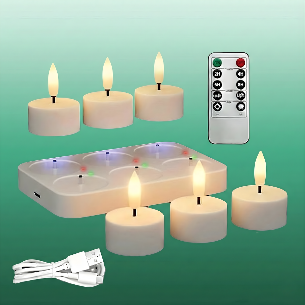 LumaFlick™ – Set di candele LED ricaricabili senza fiamma
