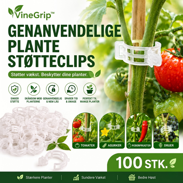 VineGrip™ – Clips de Soutien Réutilisables pour Plantes de Jardin