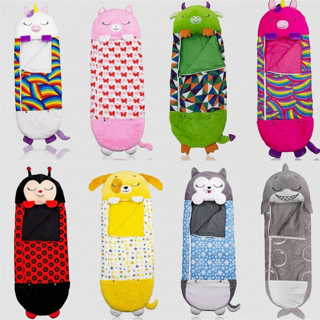 Sacchetto a Pelo Pieghevole per Bambini a Forma di Animale – Snoozi