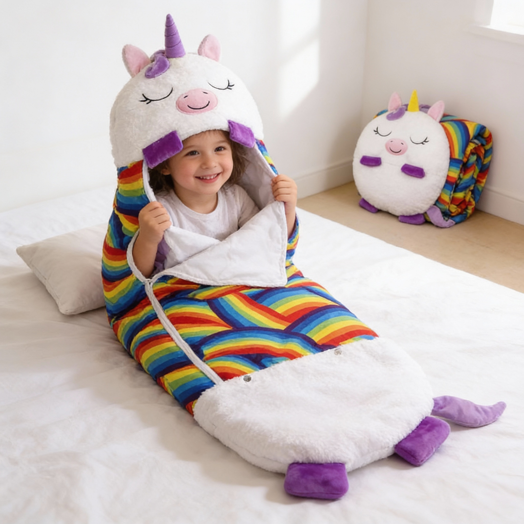 Sacchetto a Pelo Pieghevole per Bambini a Forma di Animale – Snoozi