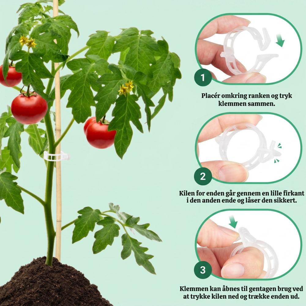 VineGrip™ – Clips de Soutien Réutilisables pour Plantes de Jardin