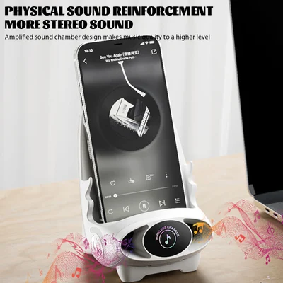 Caricatore wireless 15 W | Ricarica rapida e supporto per telefono | Con aromaterapia e amplificazione sonora