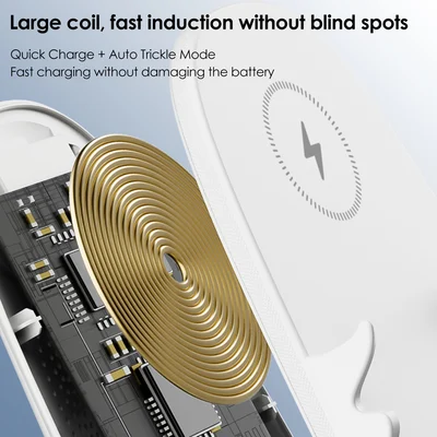 Caricatore wireless 15 W | Ricarica rapida e supporto per telefono | Con aromaterapia e amplificazione sonora