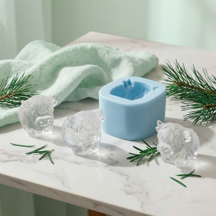 FrostMoo™ – Stampo per Ghiaccio 3D con Bestiame delle Highlands Scozzesi