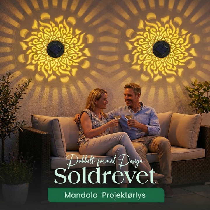 AuraGlow™ – Lampe de Projection Mandala Solaire