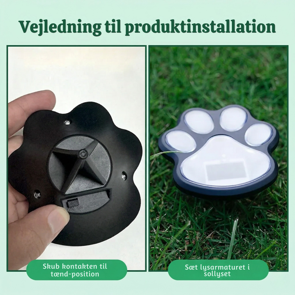 GlowPaws™ – Lampade Solari per Sentieri per Zampe di Animali