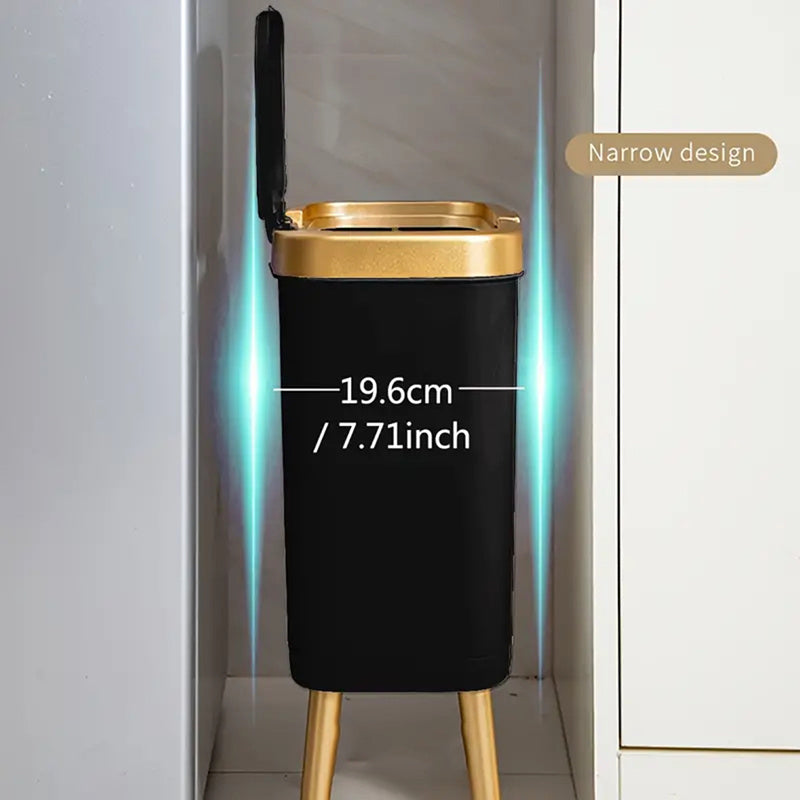 Cestino Moderno da 15L con Chiusura Ermetica e Gambe Elevate | Cestino Elegante per Cucina, Soggiorno e Bagno