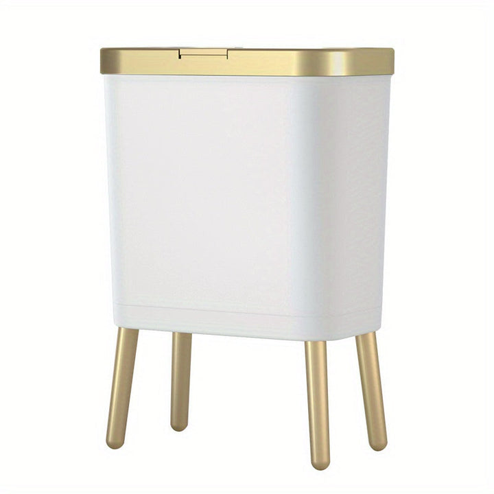 Cestino Moderno da 15L con Chiusura Ermetica e Gambe Elevate | Cestino Elegante per Cucina, Soggiorno e Bagno