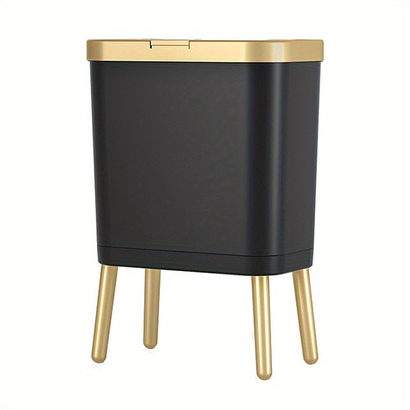 Cestino Moderno da 15L con Chiusura Ermetica e Gambe Elevate | Cestino Elegante per Cucina, Soggiorno e Bagno