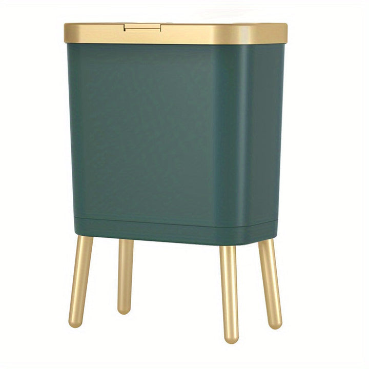 Cestino Moderno da 15L con Chiusura Ermetica e Gambe Elevate | Cestino Elegante per Cucina, Soggiorno e Bagno