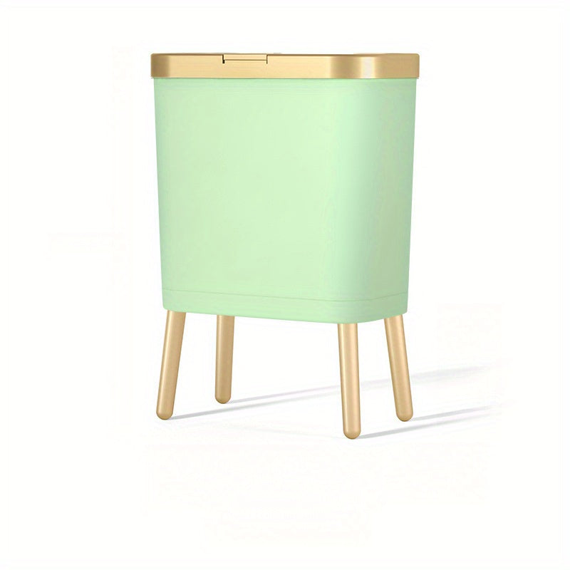 Cestino Moderno da 15L con Chiusura Ermetica e Gambe Elevate | Cestino Elegante per Cucina, Soggiorno e Bagno