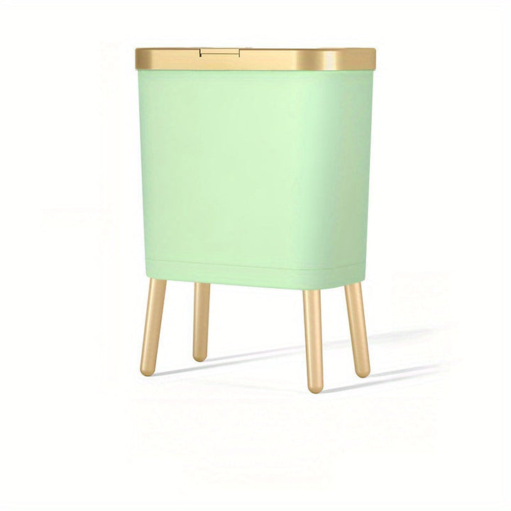Cestino Moderno da 15L con Chiusura Ermetica e Gambe Elevate | Cestino Elegante per Cucina, Soggiorno e Bagno