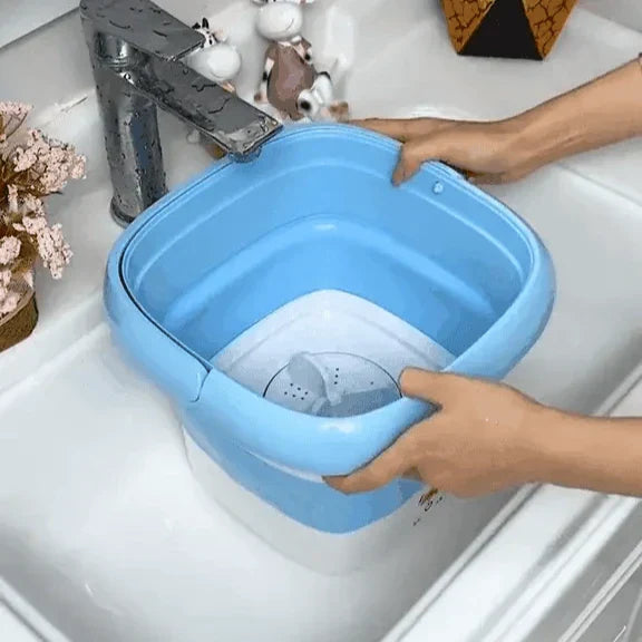 Mini lavatrice pieghevole 3L | 3 modalità di lavaggio + 2 min di centrifuga | Dispositivo di lavaggio da viaggio 1,5 kg | Per campeggio, dormitori e vacanze