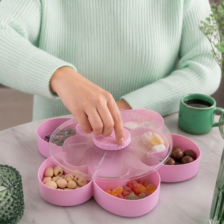 ServeSpin™ – Piatto Rotante per Snack con Più Scomparti