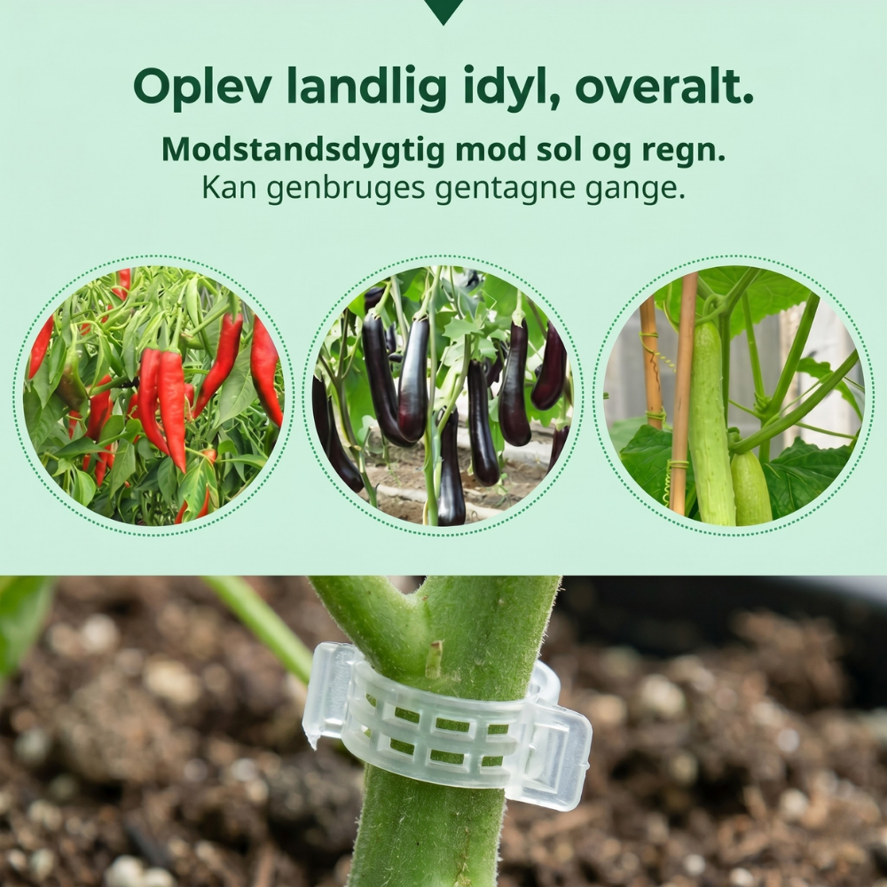 VineGrip™ – Clips de Soutien Réutilisables pour Plantes de Jardin