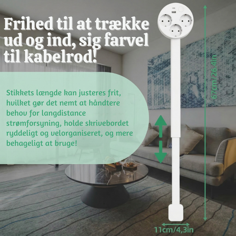 FlexPlug™ – Hub di estensione di corrente multi-prese regolabile